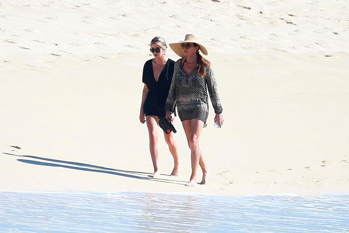 Caitlyn Jenner and Sophia Hutchins on the beach