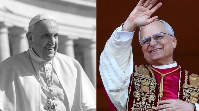 Pope Francis and Pope Leo XIV